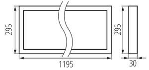Kanlux 31174 - LED Prisadený panel BAREV LED/40W/230V 4000K 120x30 cm