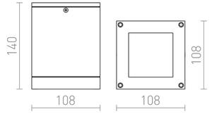 RED - Design Rendl-R10385 - Vonkajšie stropné svietidlo QUADRA 1xE27/75W/230V IP54