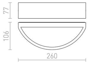 RED -Design Rendl- R10364 - Vonkajšie nástenné svietidlo LESA 1xE27/26W/230V IP54