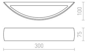 RED - Design Rendl - R10266 - Nástenné svietidlo CRESCENT R7s/80W/230V