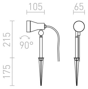 RED - Design Rendl - R10427 - Vonkajšie svietidlo DIREZZA 1xGU10/35W/230V IP54