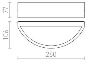 RED - Design Rendl - R10365- Vonkajšie nástenné svietidlo LESA 1xE27/26W/230V IP54