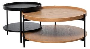 MUZZA Konferenčný stolík lanyd Ø 80 cm prírodný