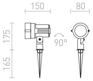 RED - Design Rendl - R10527 - LED Vonkajšie svietidlo GARY LED/10W/230V IP65 šedá