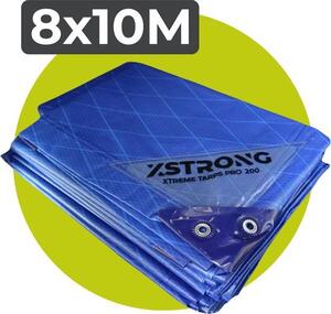 Xstrong Pro 200 - Plachta - 8x10 - Zelená - Vodotesná a odolná voči UV žiareniu - 3-vrstvová krížom laminovaná plachta