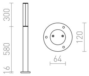 RED - Design Rendl - R10548 - LED Vonkajšia lampa VADIS LED/8W/230V IP54