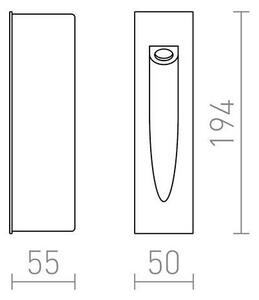 RED -Design Rendl-R10545- LED Vonkajšie schodiskové svietidlo GAP LED/3W/230V IP54