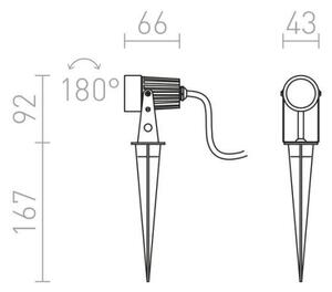 RED - Design Rendl - R10530 - LED Vonkajšie svietidlo GUN LED/3W/230V IP65