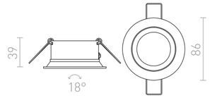 RED - Design Rendl-R11738- Podhľadové svietidlo SOBER 1xGU10/50W/230V biela