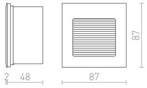 RED - Design Rendl - R10606 - LED Vstavané svietidlo INTRO LED/1W/230V