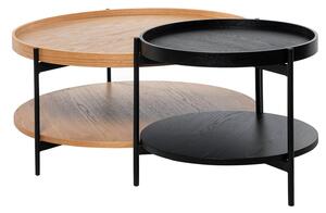 MUZZA Konferenčný stolík lanyd Ø 50 cm čierny