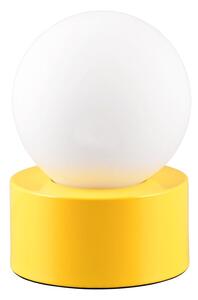 Žltá stolová lampa so skleneným tienidlom (výška 17 cm) Countess – Trio