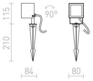 RED - Design Rendl - R12025 - LED Vonkajšie svietidlo BORA LED/6W/230V IP54