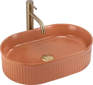 Umyvadlo Na Dosku REA Vanda Cinnamon Matt Orange 49X31X13Cm