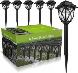 Zásuvné LED svietidlá, stojaca lampa, záhradné osvetlenie, sada 6 kusov, 43 cm