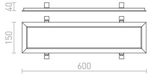 RED - Design Rendl - R12061 - LED Podhľadový panel STRUCTURAL LED/22W/230V