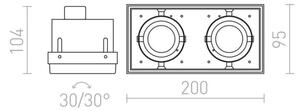RED - Design Rendl - R12053 - Podhľadové svietidlo ELECTRA 2xGU10/50W/230V