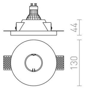 RED - Design Rendl - R12357 - Podhľadové svietidlo DAG 1xGU10/35W/230V
