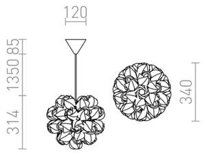 RED - Design Rendl - R12384 - Luster na lanku COCO 1xE27/28W/230V