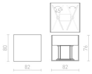 RED - Design Rendl - R12556 - LED Vonkajšie nástenné svietidlo CARRE 2xLED/3W/230V IP54