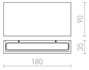 RED - Design Rendl - R12573 - LED Vonkajšie nástenné svietidlo TORINO 2xLED/5W/230V IP54