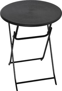 Záhradný stôl Outsunny, okrúhly skladací stôl, Ø 60 cm, odkladací stolík pre 2 osoby