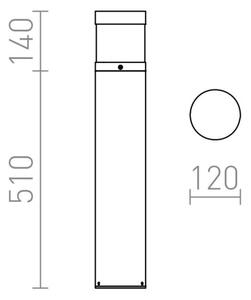 RED - Design Rendl - R12626 - LED Vonkajšia lampa ABAX LED/15W/230V IP54 antracit