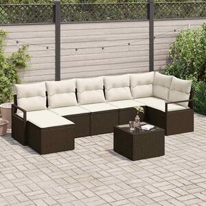 Maison Exclusive – Sedacia súprava, 8 kusov, hnedá [syntetický materiál]: polyratan