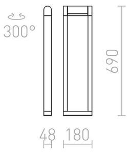 RED - Design Rendl - R12624 - LED Vonkajšia lampa AQUE LED/8W/230V IP54 čierna