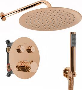 Podomietkový Sprchový Set REA Lungo Termostat Copper 25X25X150Cm