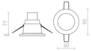 RED - R12659 - Kúpeľňové podhľadové svietidlo LEROY 1xGU5,3/35W/12V IP44