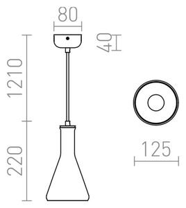 RED - Design Rendl - R12663 - Luster na lanku PULIRE 1xE14/28W/230V