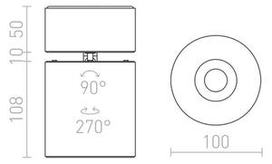 RED - Design Rendl - R12839 - LED Bodové svietidlo CONDU LED/20W/230V biela