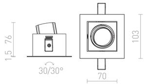 RED - Design Rendl - R12856 - LED Podhľadové svietidlo BONDY LED/7W/230V