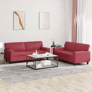 Maison Exclusive – 2-dielna sedacia súprava, vínovočervená, umelá koža