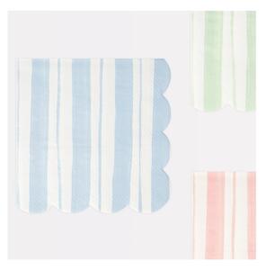 Papierové obrúsky v súprave 16 ks Ticking Stripe – Meri Meri