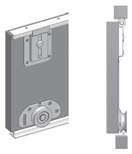 Skriňa s posuvnými dverami HEDVIKA - šírka 250 cm, biela / dub sonoma