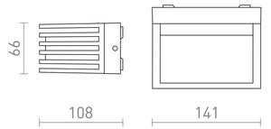 RED - Design Rendl -R13564 - LED Vonkajšie nástenné svietidlo CLAIRE LED/6W/230V IP54