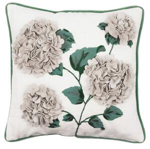 Vyšívaný poťah na vankúš s aplikáciou Velvet Liliana White 40 × 40 cm
