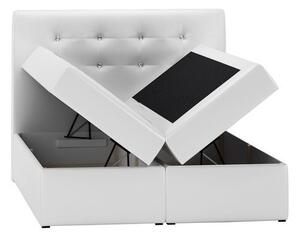 Čalúnená jednolôžková posteľ Stefani čierna,biela 120 + topper zdarma