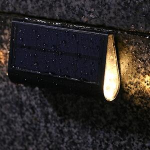 Lumisky Solárne nástenné svetlo s LED osvetlením Twily, čierna, šírka 15 cm, sada 4 ks, Čierna, Plast, Moderný