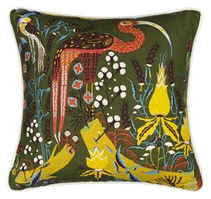 Obliečka na vankúš Crane green 50x50, zeleno-žltá