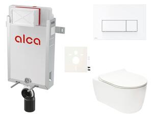 Cenovo zvýhodnený závesný WC set Alca na zamurovanie + WC Glacera Alfa SIKOAA7