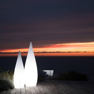 Lumisky Terásová lampa Classy, biela, výška 150 cm, plast, Biela / opálová, Plast