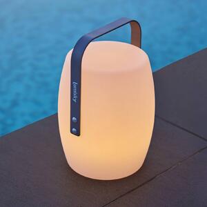 Lumisky Stolová LED lampa na akumulátor Lucy ROCK, biela/sivá, výška 30 cm,, Biela / opálová, Plast, Moderný, Lampáš