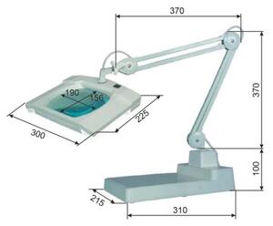 LED Stolná lampa s lupou LED/12W/12/230V