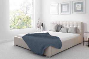 Čalúnená posteľ Soffio s úložným priestorom béžová eko koža 160 x 200