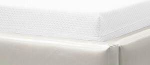 Elegantná posteľ Garret s úložným priertorom biela eko koža 160 x 200