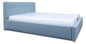Čalúnená posteľ Ingrid s úložným priestorom modrá 160 x 200