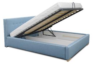 Čalúnená posteľ Ingrid s úložným priestorom fialová 160 x 200
